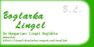 boglarka lingel business card
